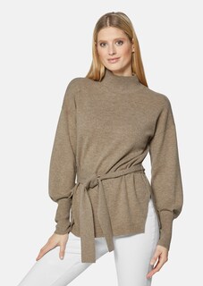 Pullover mit langen Bischofsärmeln und Bindegürtel thumbnail 1