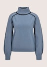 Strickpullover mit Stehkragen und Kontrastpaspeln thumbnail 6
