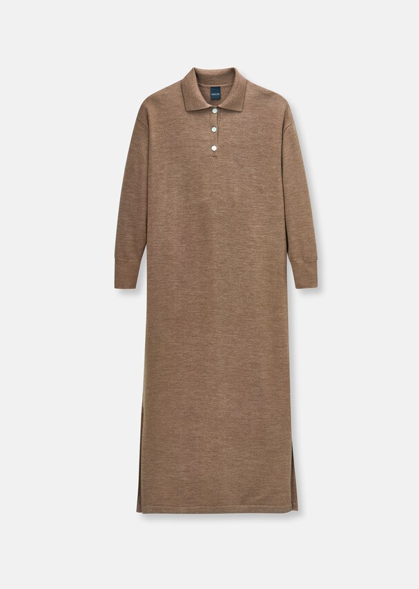 Polo dress in soft fine knit in a fashionable midi length 5