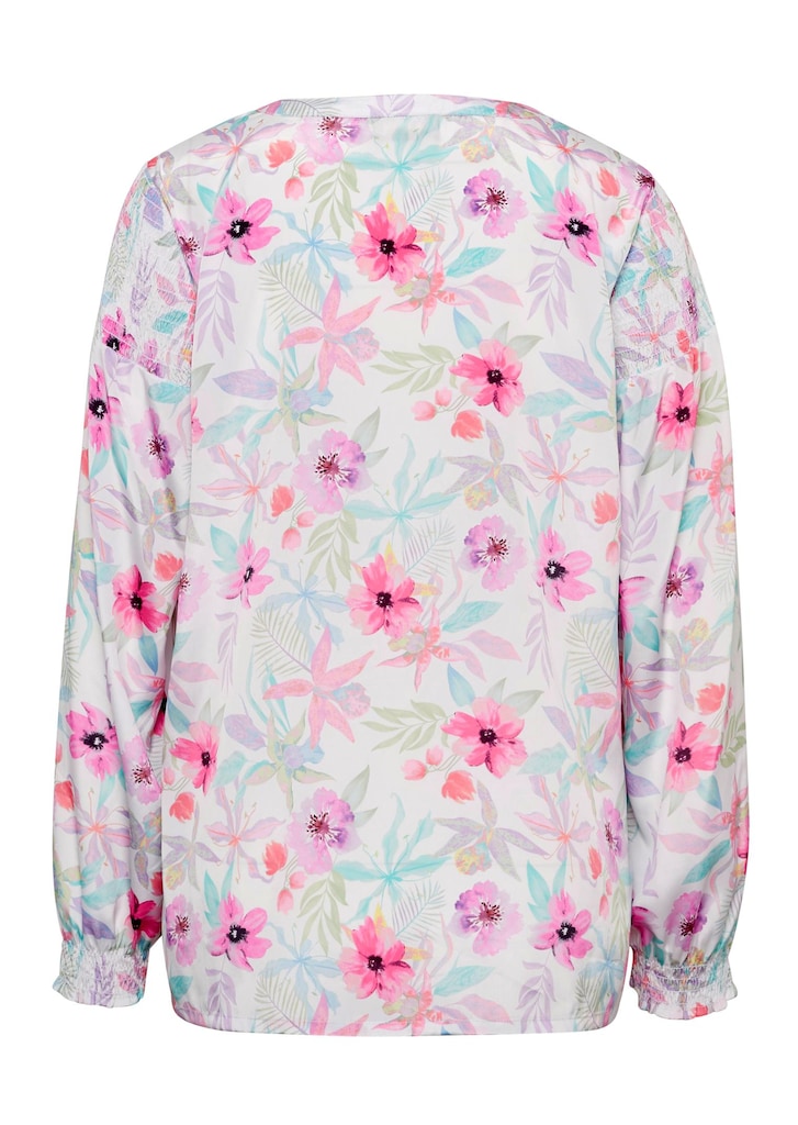 Gedessineerde blouse van onderhoudsvriendelijk polyester