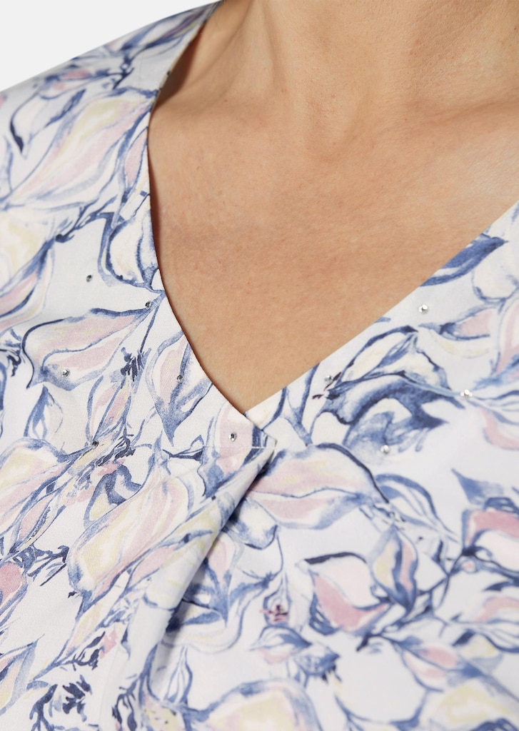 Gedessineerde blouse van hoogwaardige viscose 4