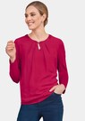 Figuurvriendelijk blouseshirt in een mix van materialen thumbnail 1