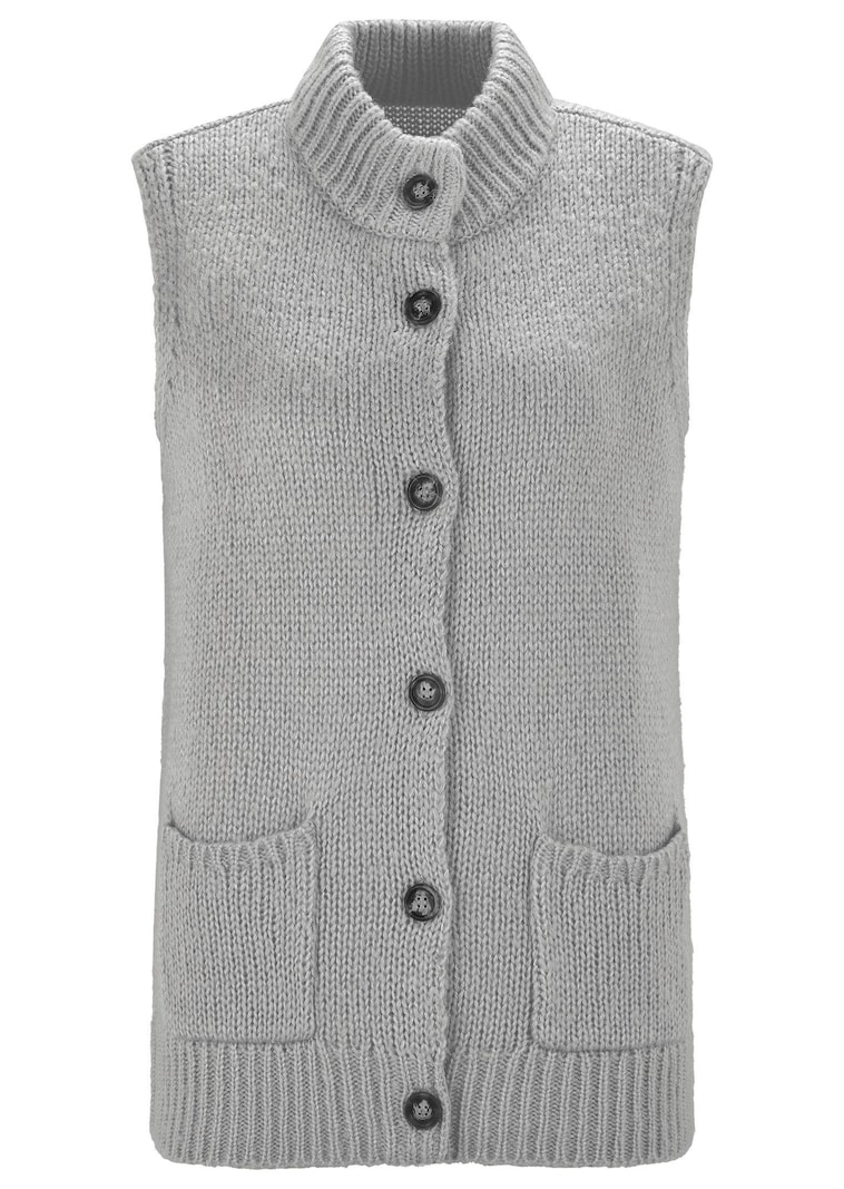 Leichte Strickweste mit Knopfleiste