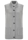 Lichtgewicht tricot vest met knoopsluiting thumbnail 2