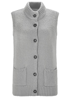 Lichtgewicht tricot vest met knoopsluiting thumbnail 2