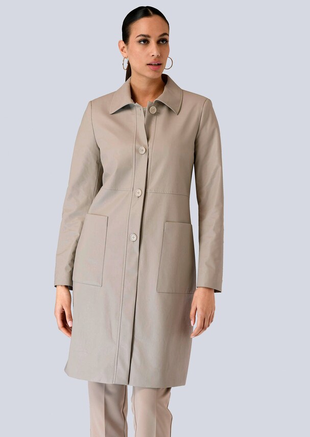 Mantel in modernen Lederoptik 4