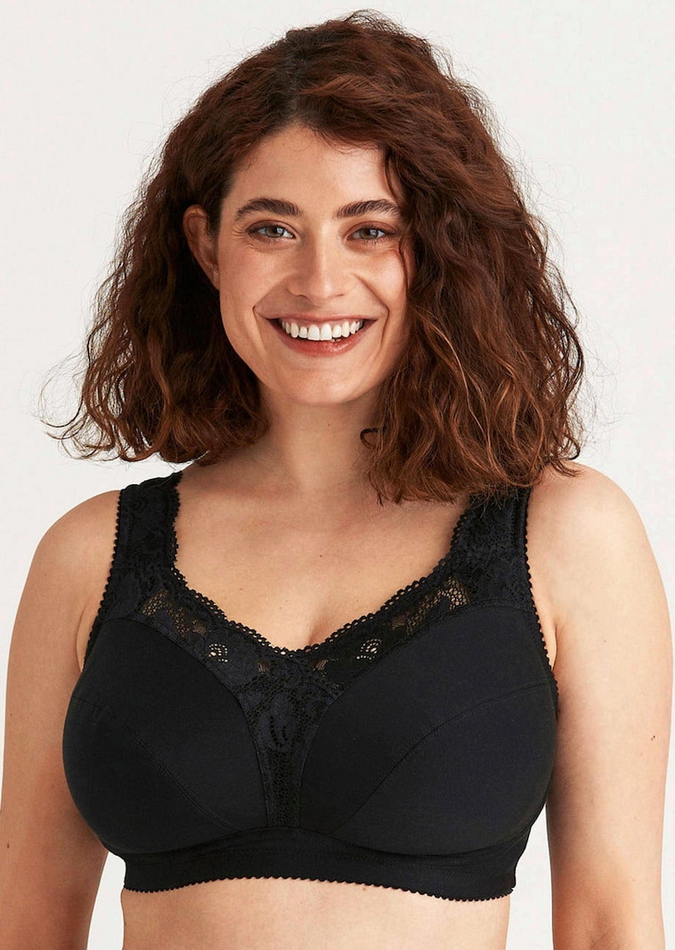 Beha zonder beugels met verstevigde cups