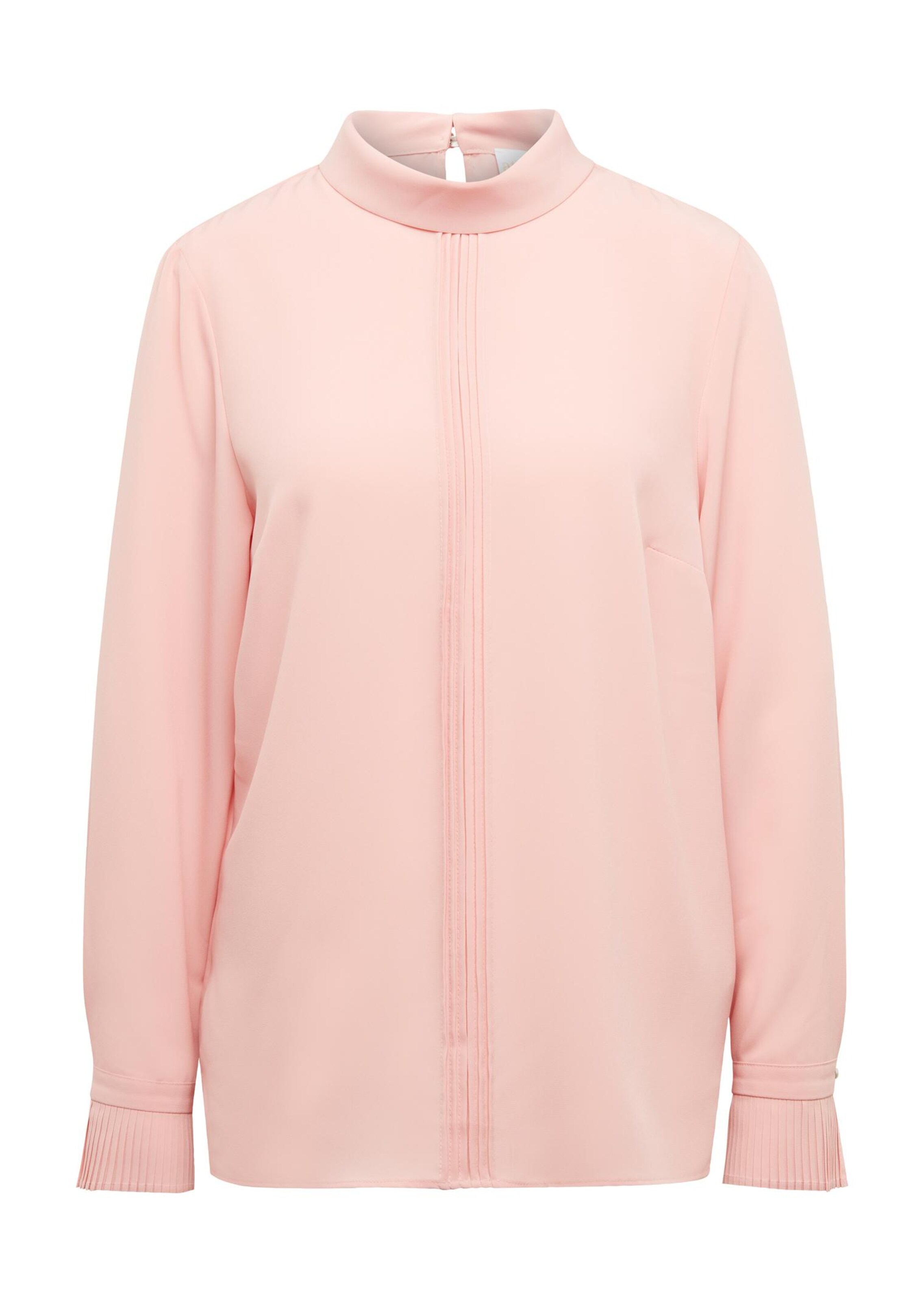 Chemisier à col droit arrondie et poignets plissés - rosé - Gr. 46 de Goldner Fashion