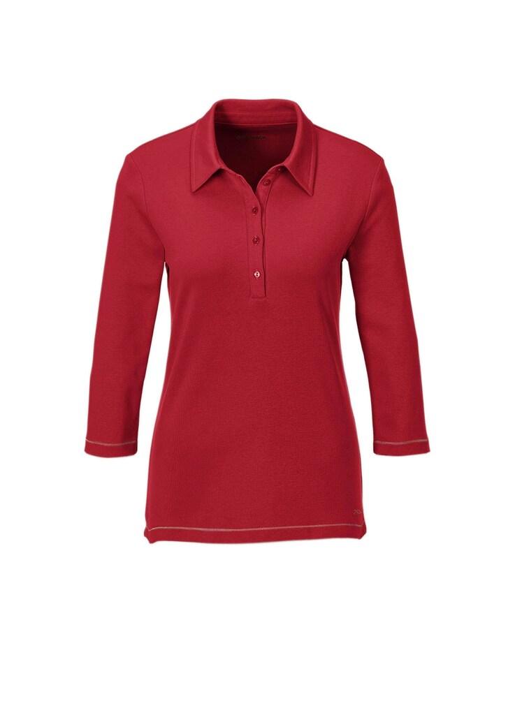 Basic poloshirt met borduursel van puur katoen 5