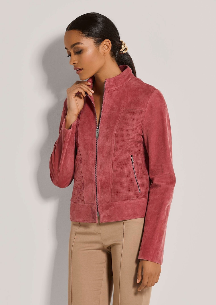Ziegenvelours-Jacke