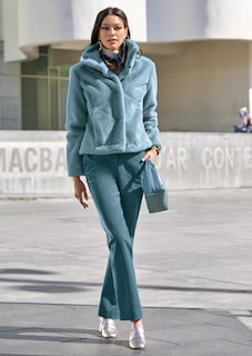 Modische Kurzjacke aus Webpelz thumbnail 7