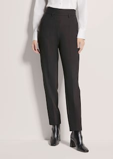 Slim-fit stretch trousers with creases thumbnail 1