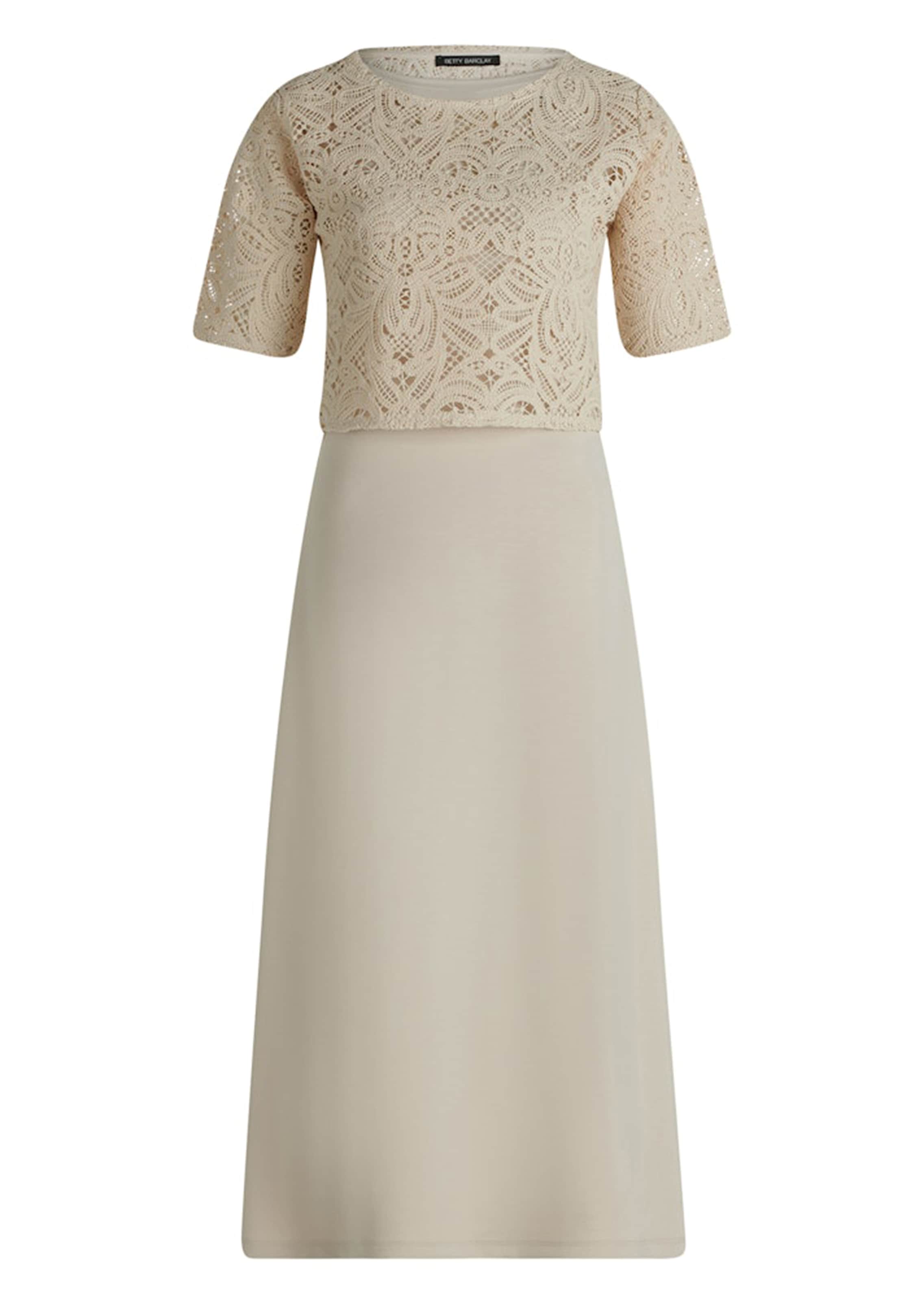 Zweiteiliges Set aus Jerseykleid und Häkelshirt