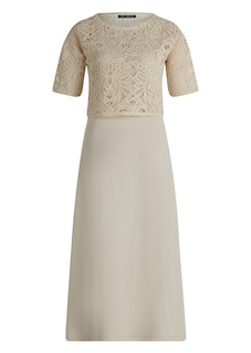 Zweiteiliges Set aus Jerseykleid und Häkelshirt thumbnail 2