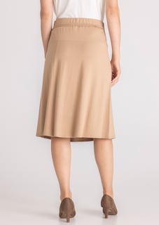 Jupe ample en jersey, avec ceinture thumbnail 3