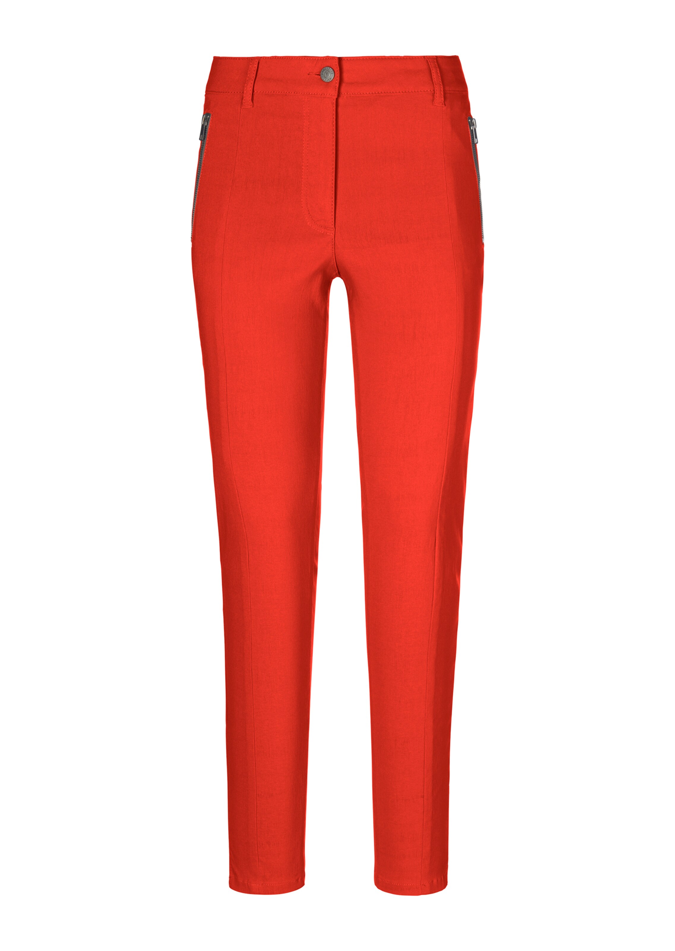 Morgan Röhrenhose Mit Niedrigem Bund – Skinny Fit Aus Baumwolle-Polyester-Elasthan-Mix, Mit Reißverschluss
