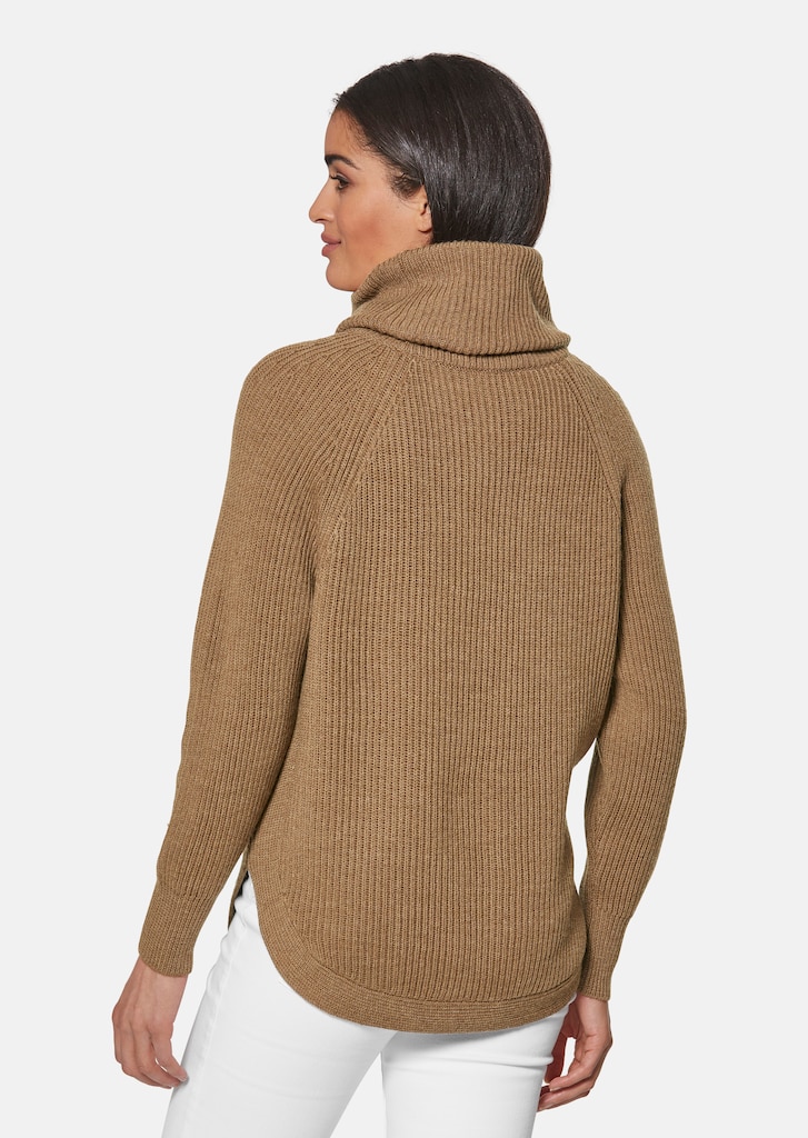 Capuchon-Pullover in Rippstrick 2