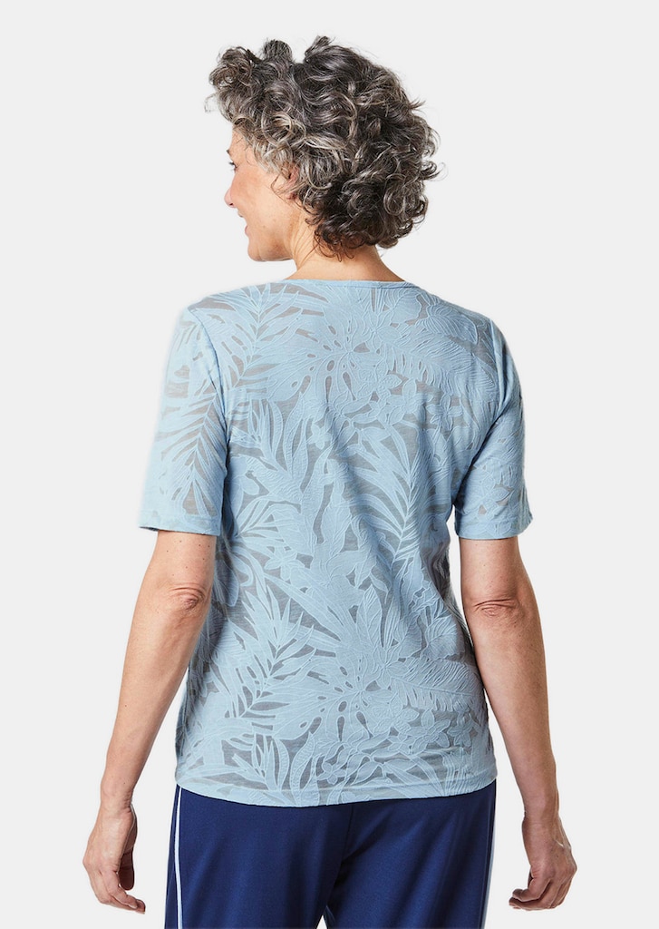 T-Shirt mit Ausbrenneroptik