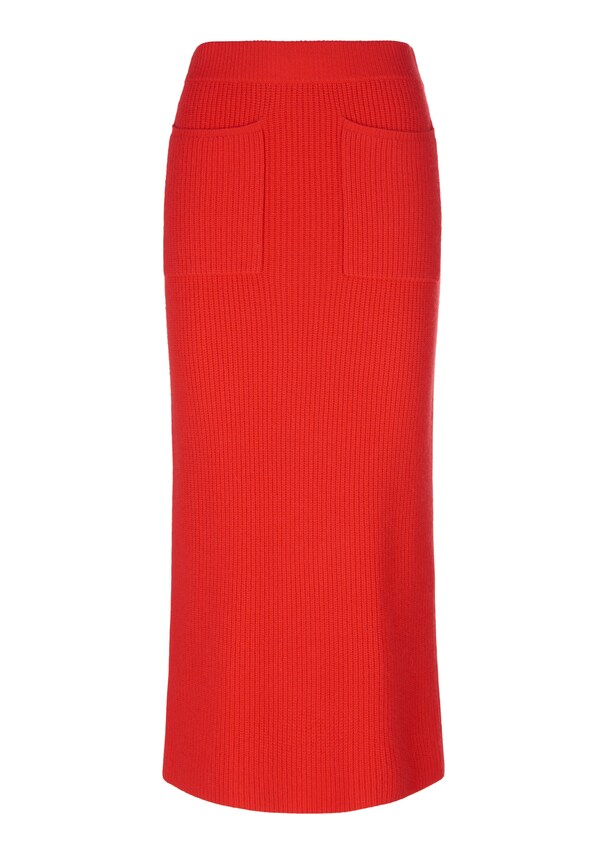 Knitted skirt with elasticated waistband
