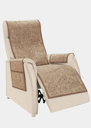 taupe / gemustert Sessel- und Sofaüberwürfe