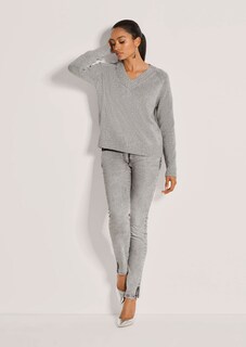 V-Pullover mit Kaschmir und Seide thumbnail 2