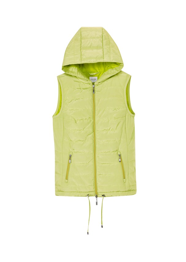 Lightly padded quilted waistcoat with hood 5
