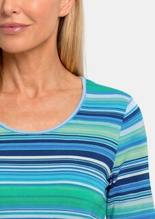 T-shirt en viscose avec rayures thumbnail 5