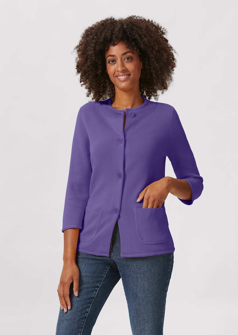 Strickblazer mit Flechtung