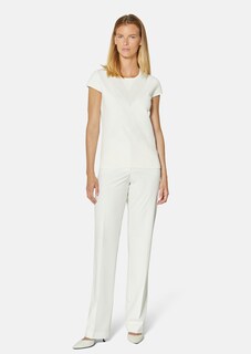 figurbetonter Kurzarm-Pullover mit Struktur-Muster thumbnail 2