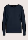 Struktur-Shirt mit langen Fledermaus-Ärmeln thumbnail 6