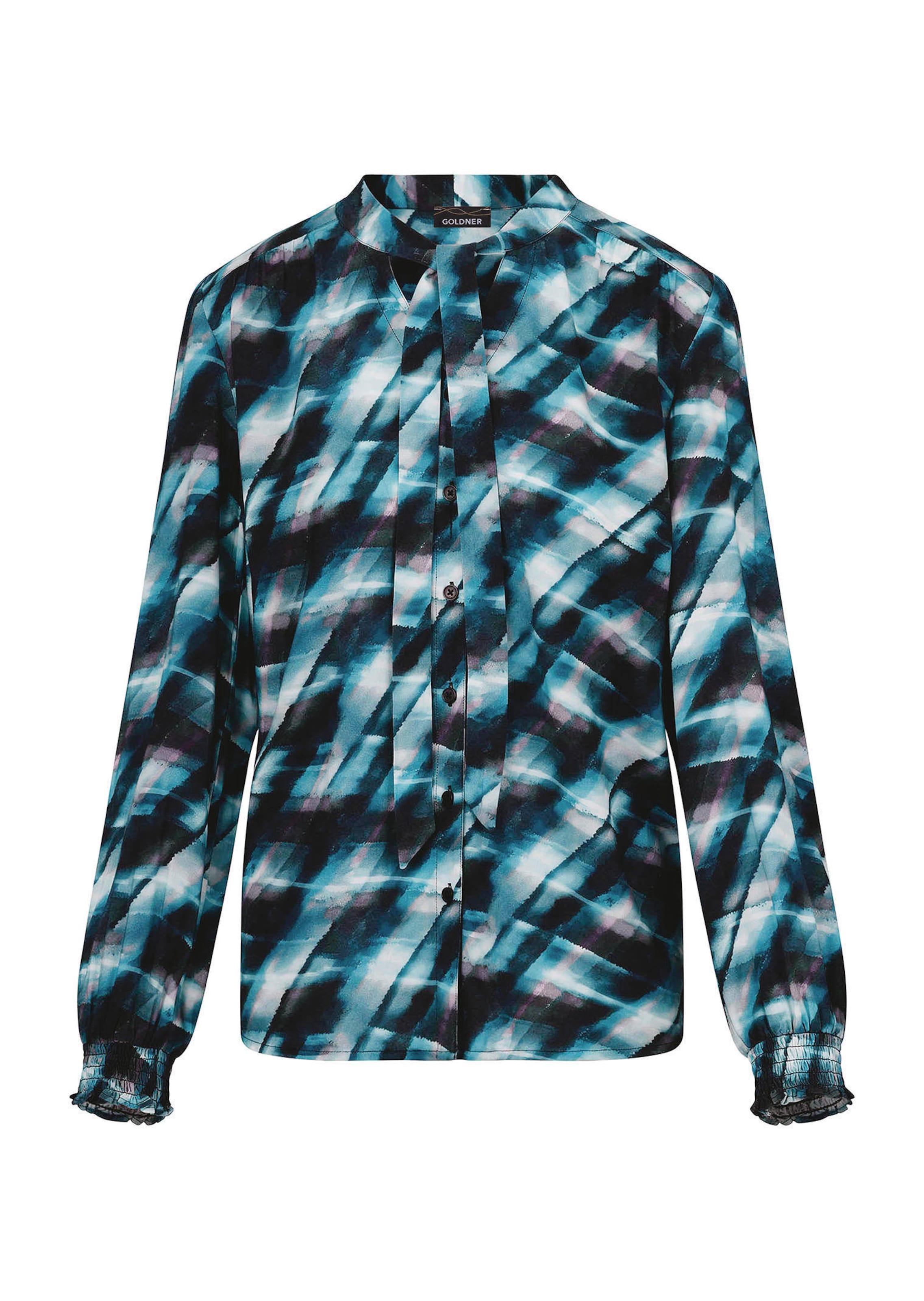 Bluse aus reiner Viskose mit Smokdetails