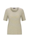 T-shirt rayé avec fil brillant thumbnail 6