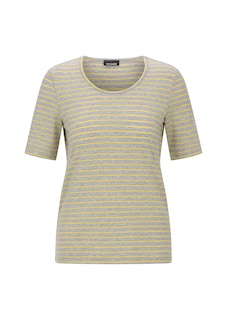 T-shirt rayé avec fil brillant thumbnail 6