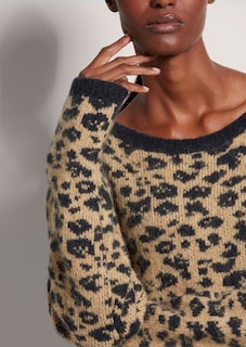 Jacquard-Pullover mit U-Boot-Ausschnitt thumbnail 5