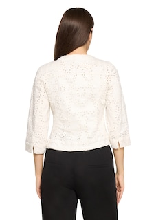 Veste courte avec broderie florale ajourée thumbnail 3