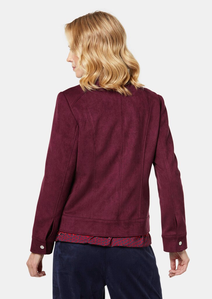 Weiche Jacke in Velourslederoptik