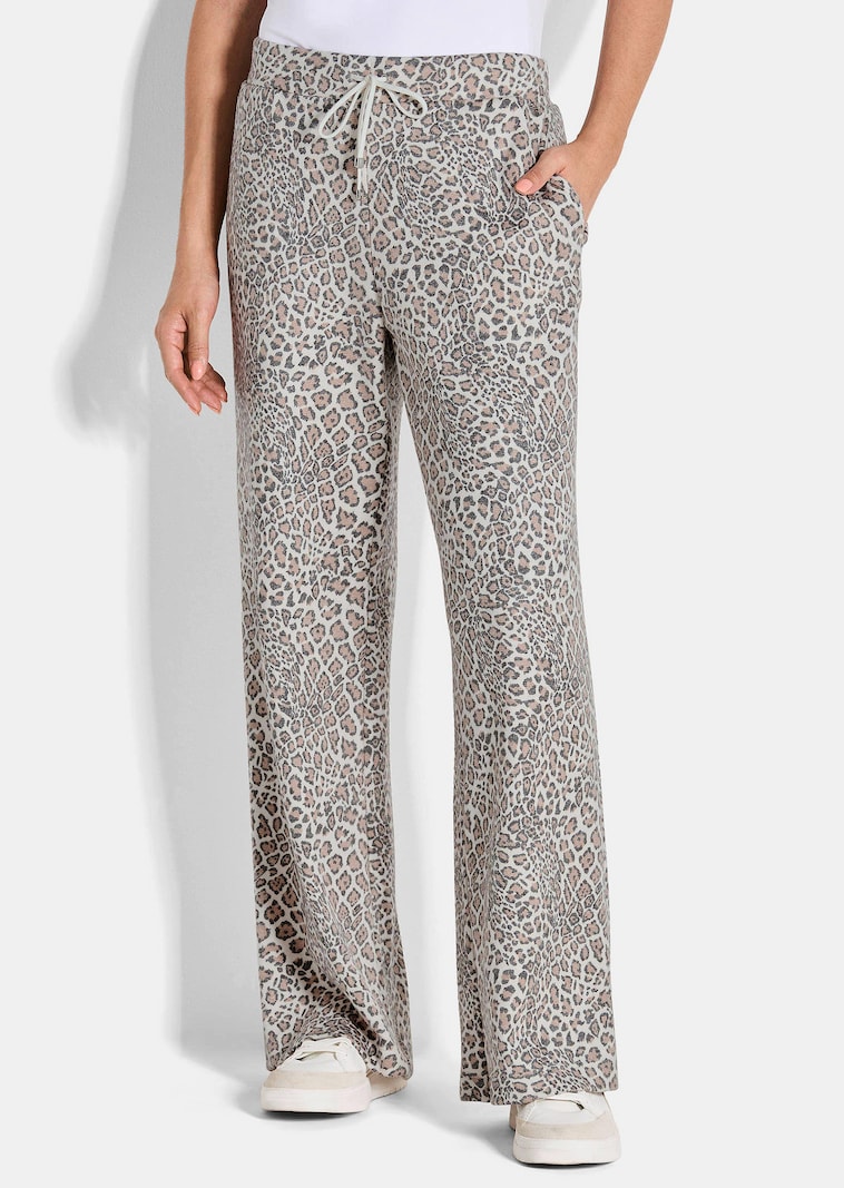 Pantalon de détente avec imprimé animalier