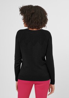 Knitted jumper with ajour accents thumbnail 3