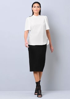 Bluse mit femininem Stehkragen thumbnail 2