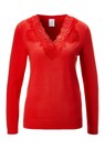 Strickpullover mit Spitzenbesatz thumbnail 1