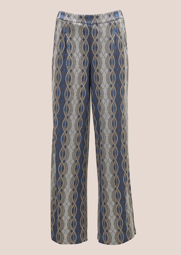 Wide jersey trousers with graphic print 5