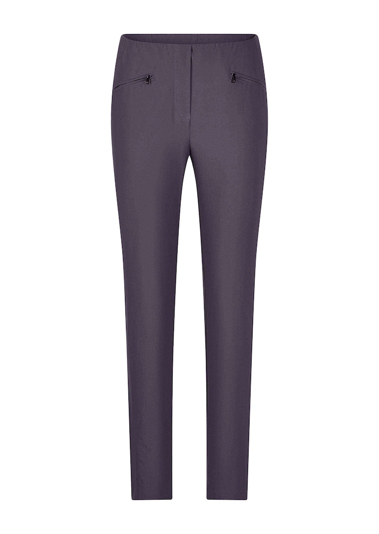 Pantalon en bengaline LOUISA. Coupe ajustée. Intérieur légèrement molletonné.