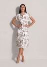 Robe-chemise en viscose avec imprimé fleuri thumbnail 3