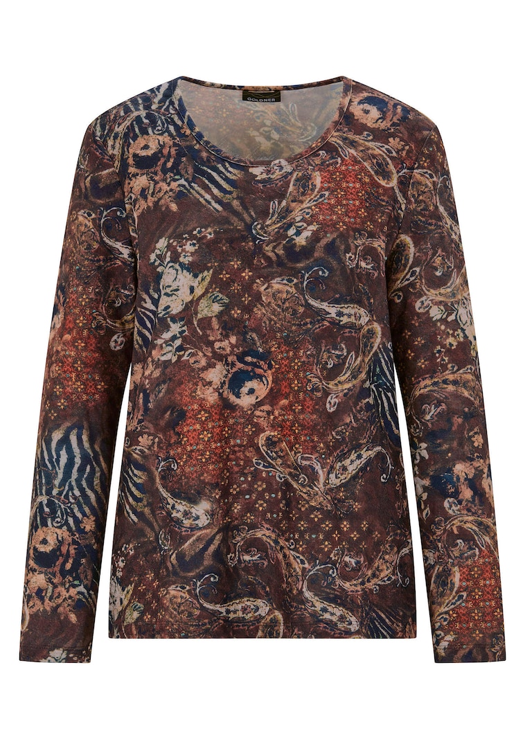 Langarmshirt aus flauschigem Jersey