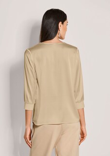 Blusenshirt aus Seidenstretch mit V-Ausschnitt thumbnail 3