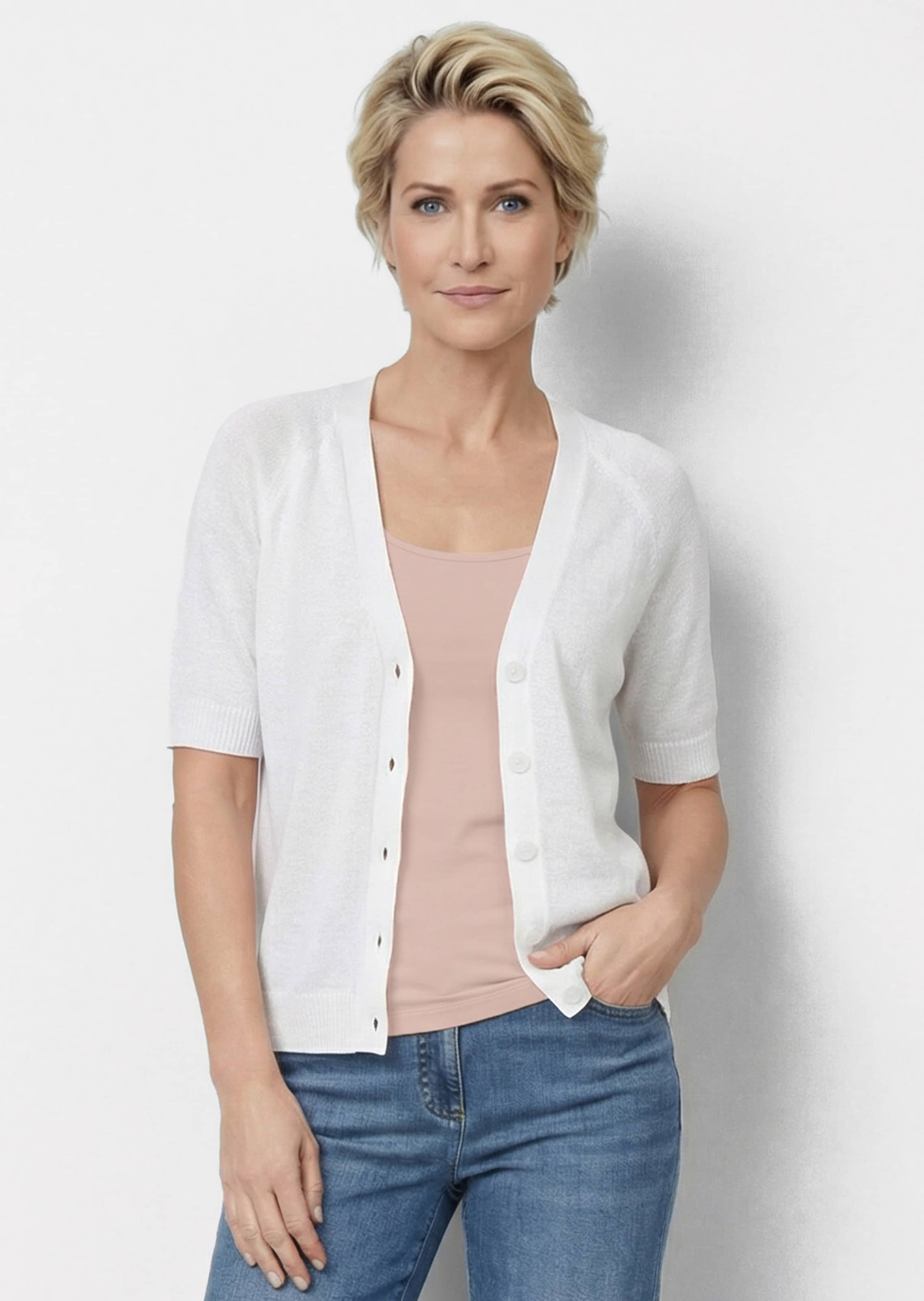 Cardigan en maille ruban agréable à porter