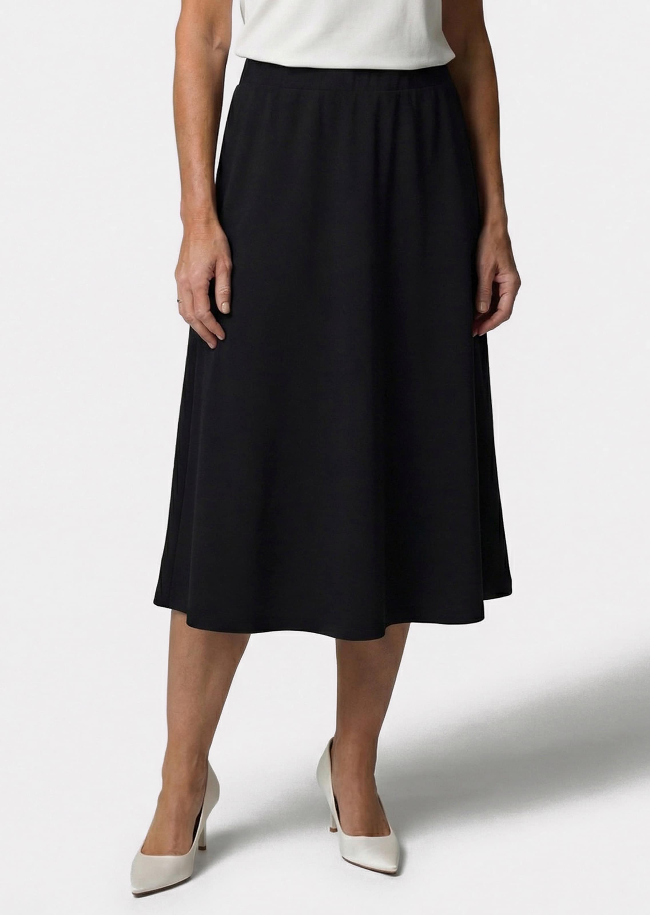 Jupe évasée en jersey avec taille élastique