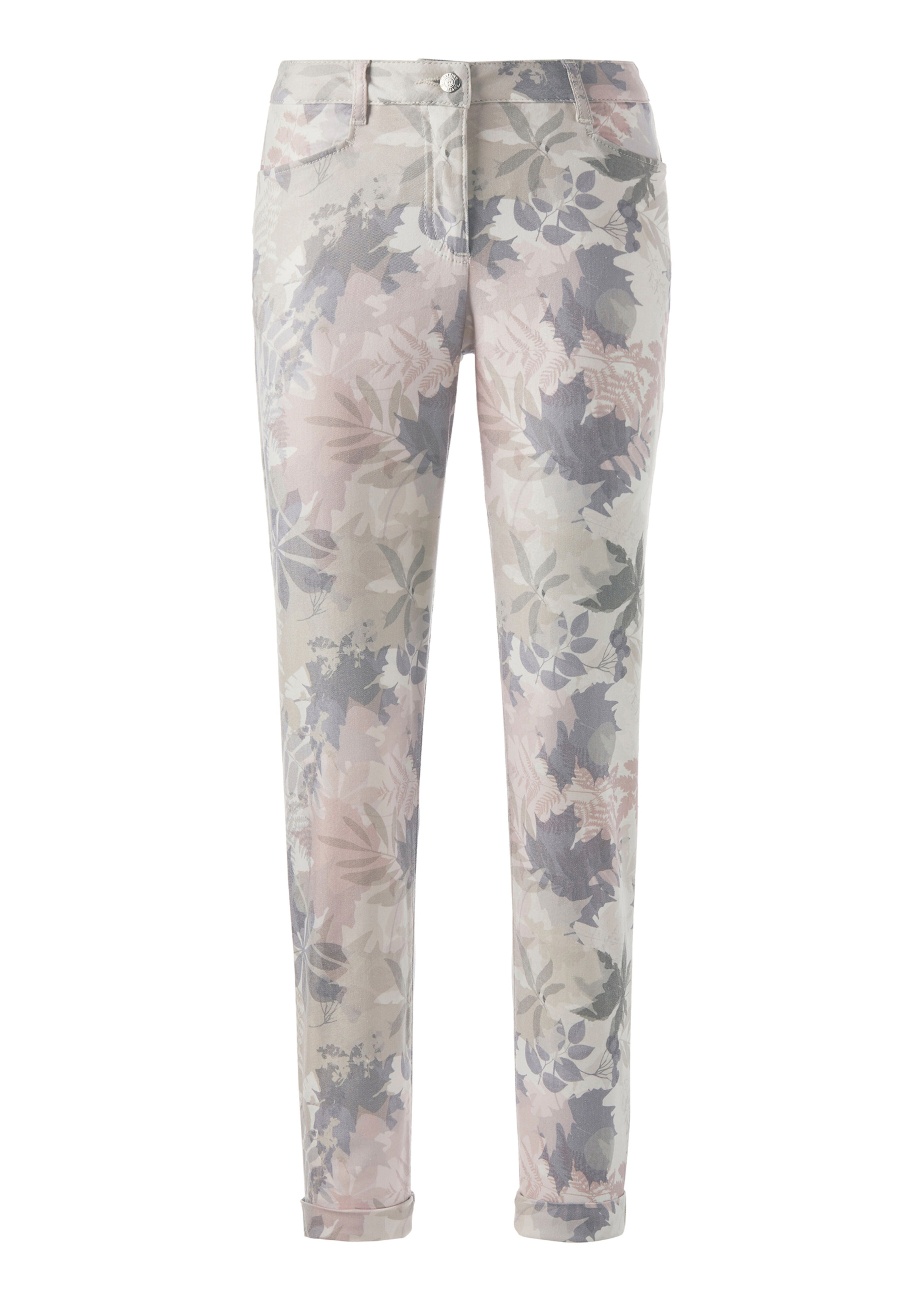 Hose mit Blätterprint