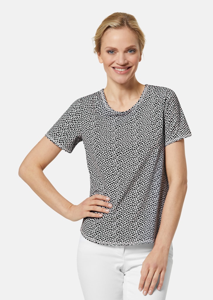 Print shirt with short sleeves