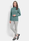 Fijn gebreide tricot pullover met opstaande kraag thumbnail 2